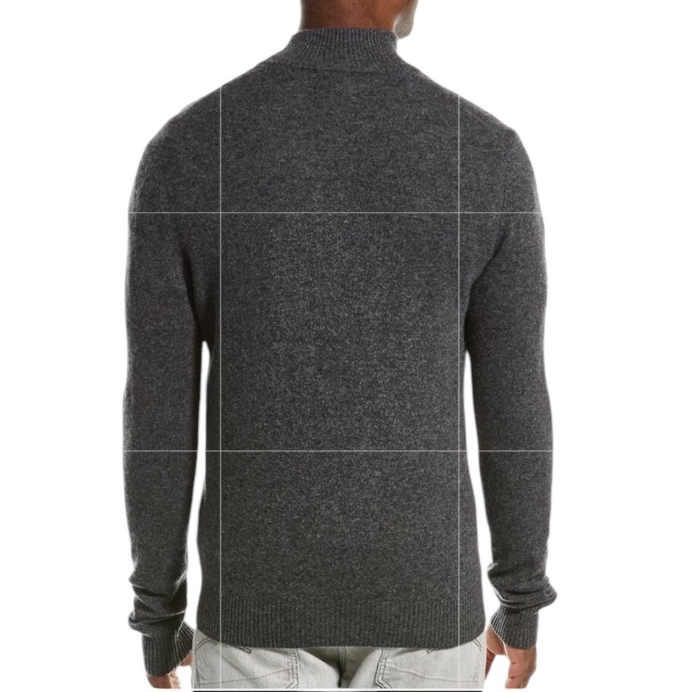 QI CASHMERE QUARTER ZIP SWEATER SIZE LARGE - Picture 2 of 12